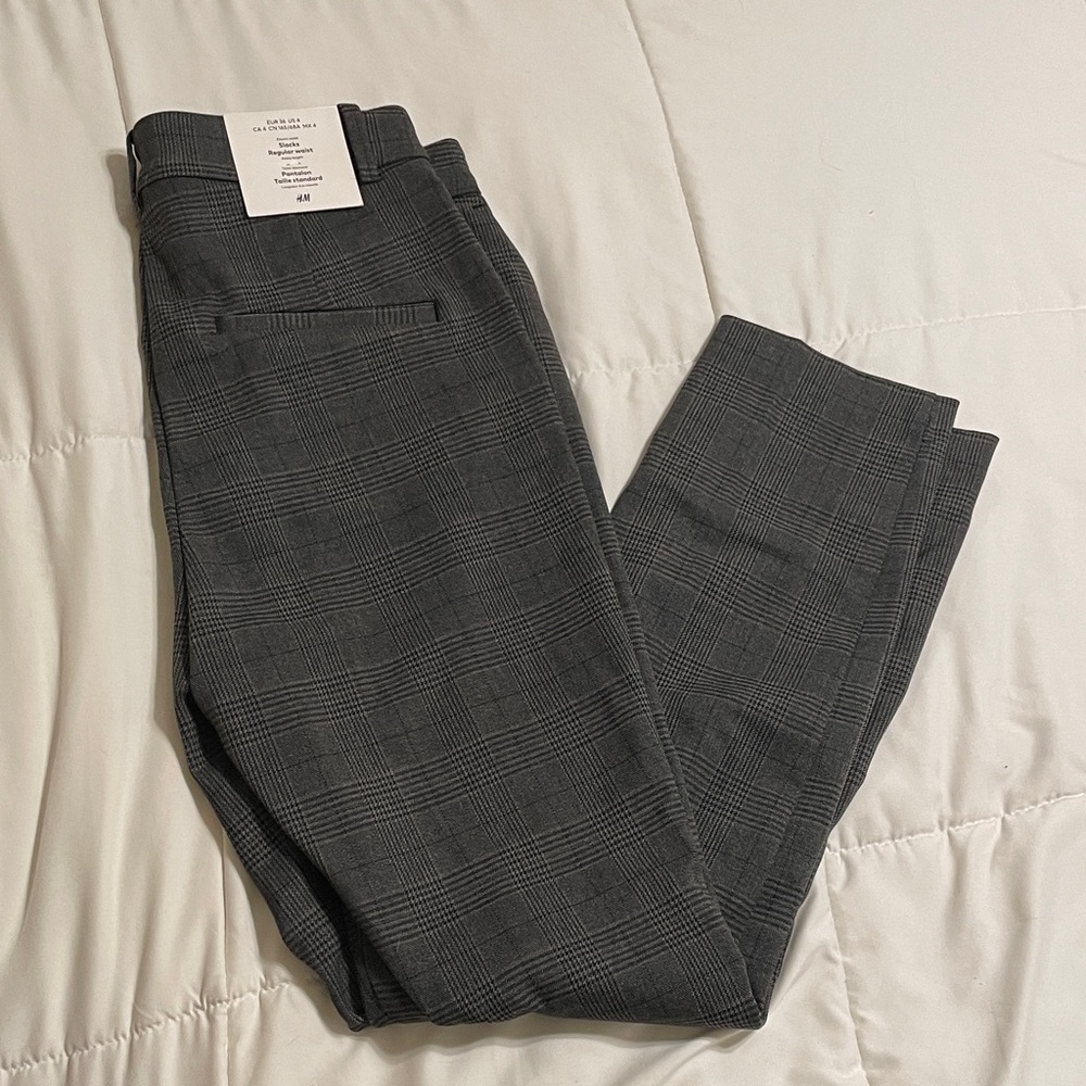 NEW Women’s Business Casual Gray Plaid Pants